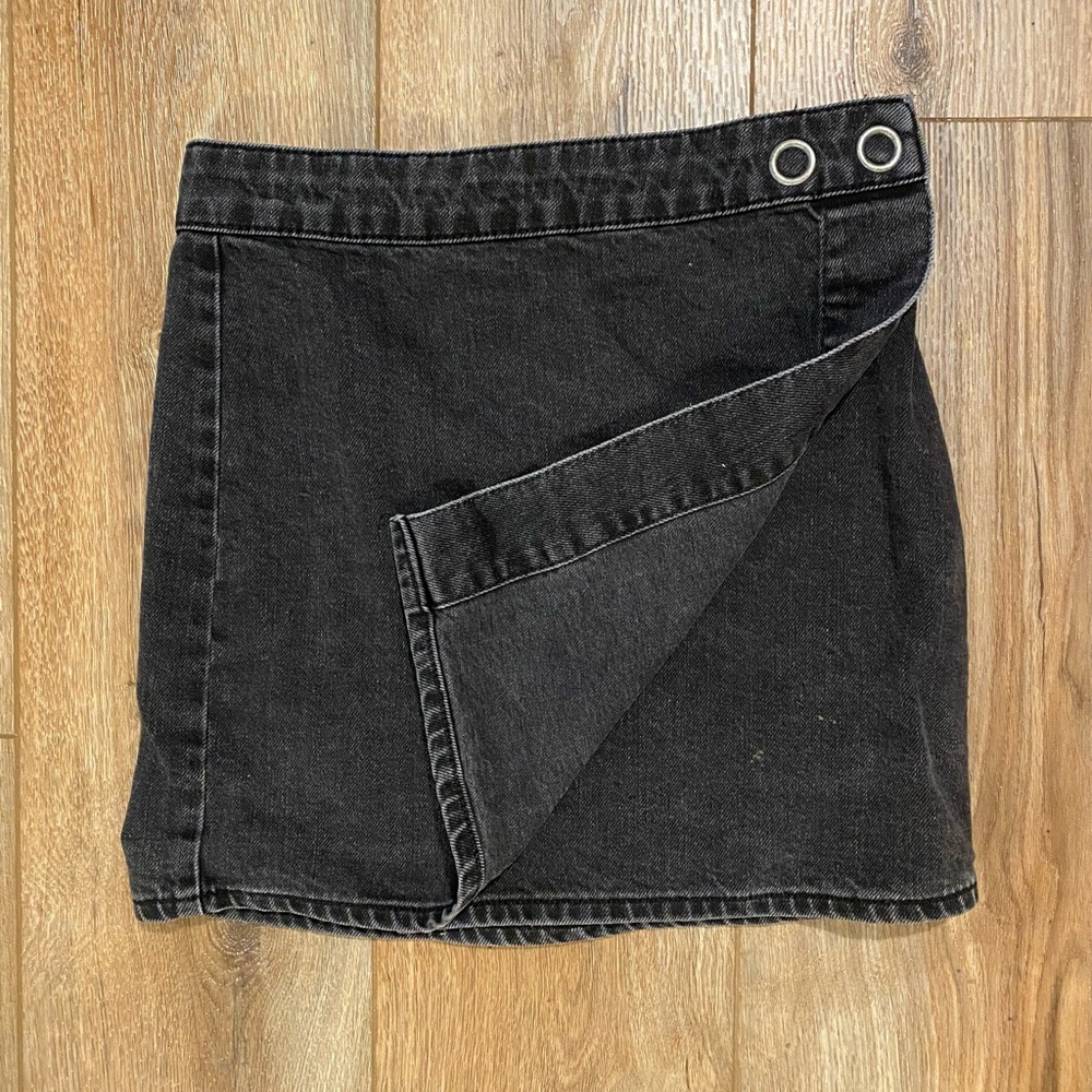ASOS wrap denim skirt